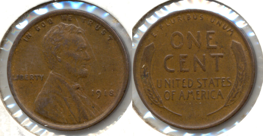 1918 Lincoln Cent AU-55 d