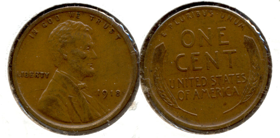 1918 Lincoln Cent AU-55 e