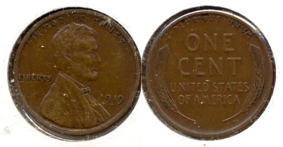 1919-S Lincoln Cent AU-50 i