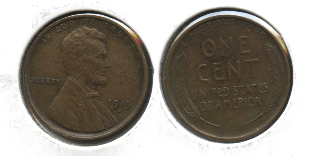 1919-S Lincoln Cent AU-50 #l
