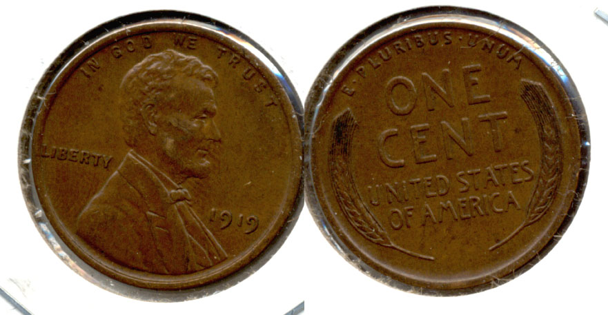 1919 Lincoln Cent AU-50 c