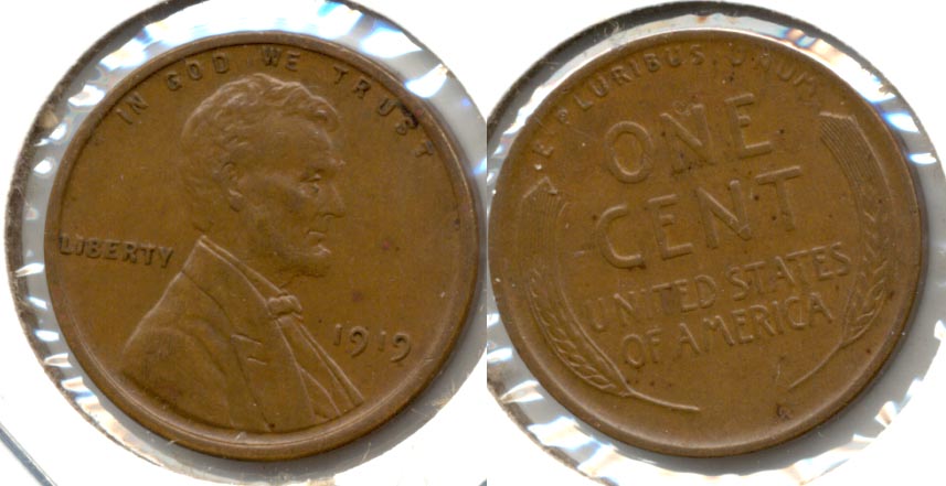 1919 Lincoln Cent AU-50 e