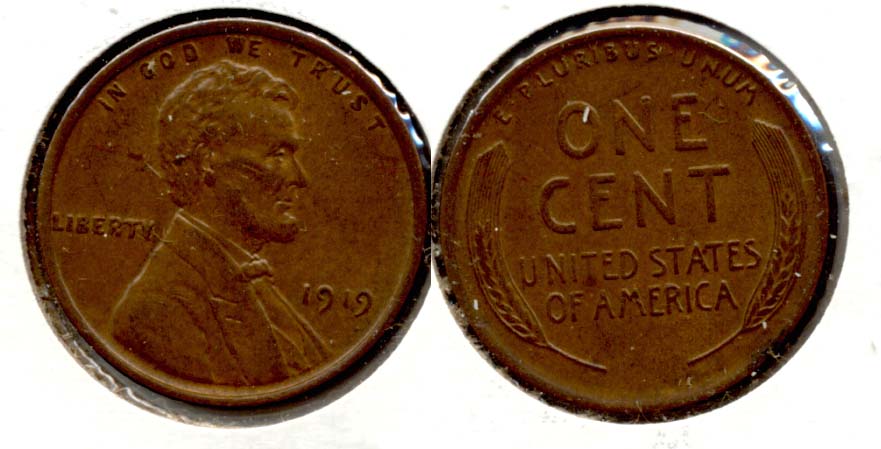 1919 Lincoln Cent AU-50 i