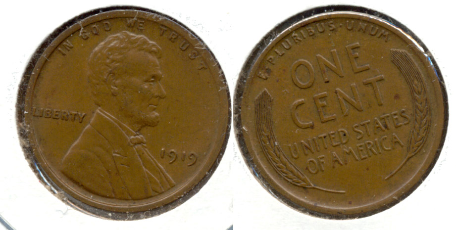 1919 Lincoln Cent AU-50 l