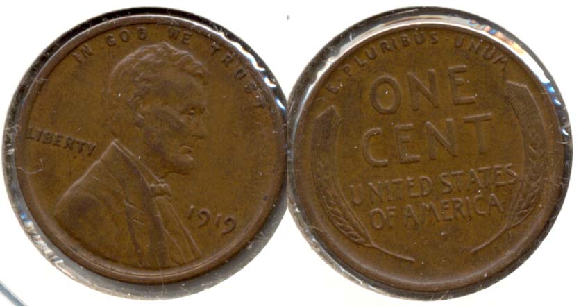 1919 Lincoln Cent AU-53