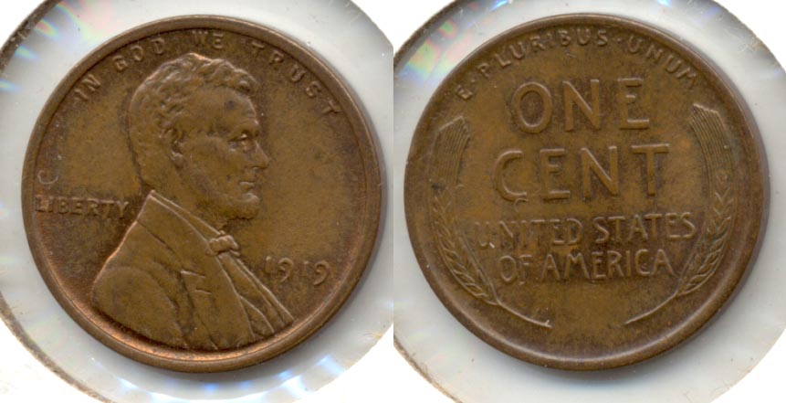 1919 Lincoln Cent MS-63 Brown