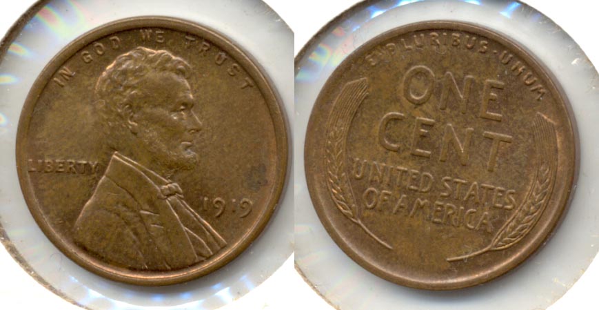 1919 Lincoln Cent MS-63 Brown a