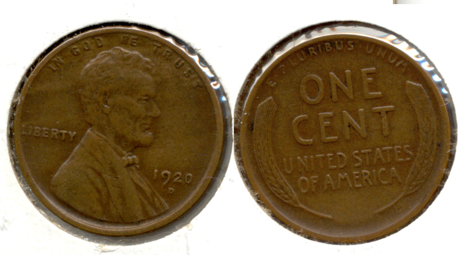 1920-D Lincoln Cent EF-40 d