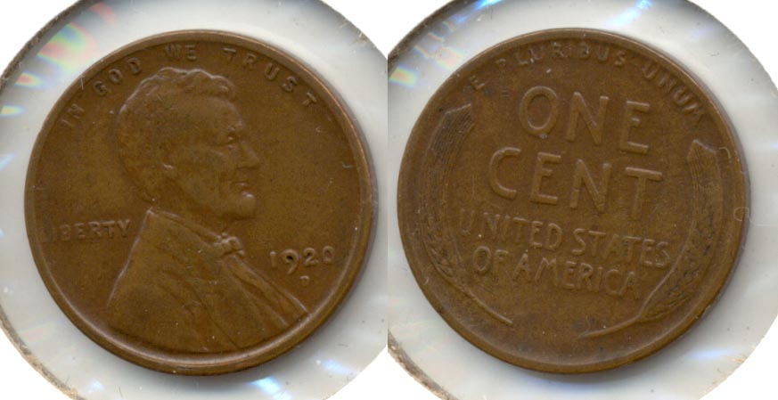 1920-D Lincoln Cent VF-20