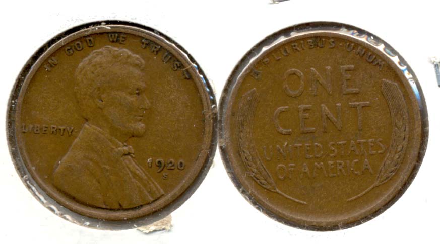 1920-S Lincoln Cent EF-40 d