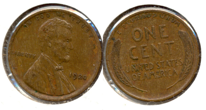 1920 Lincoln Cent AU-50
