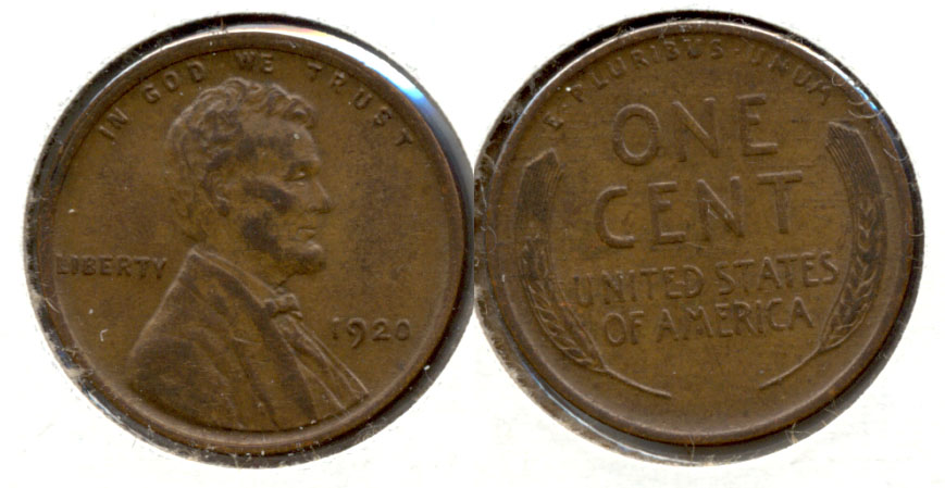 1920 Lincoln Cent AU-50 c