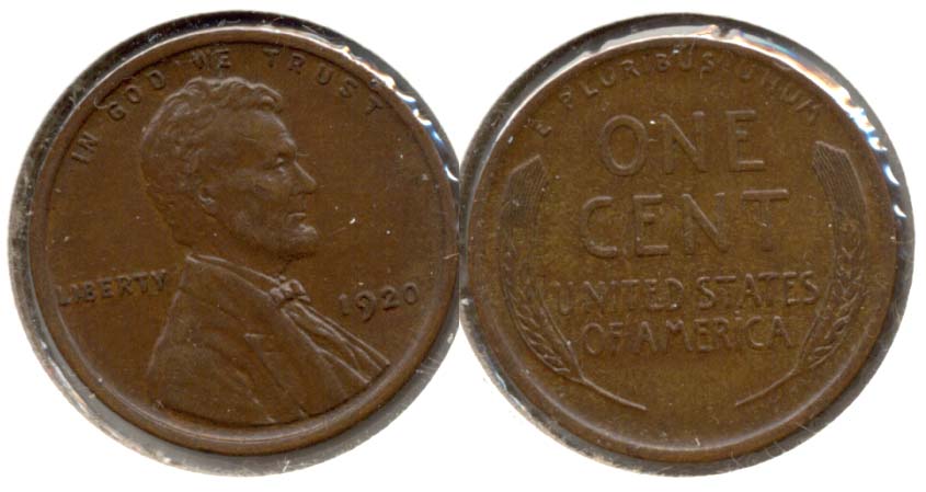 1920 Lincoln Cent AU-50 h