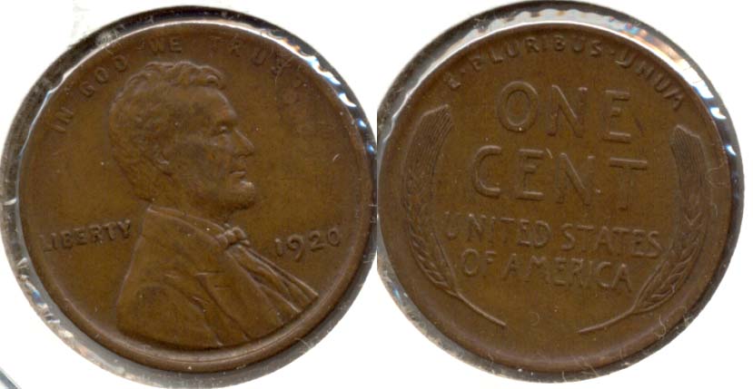 1920 Lincoln Cent AU-50 i