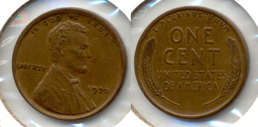 1920 Lincoln Cent AU-50 k