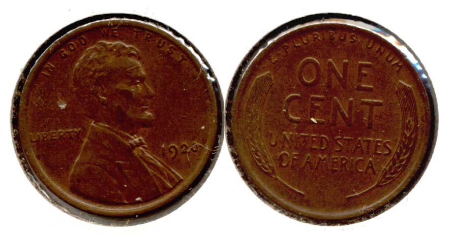1920 Lincoln Cent AU-50 l