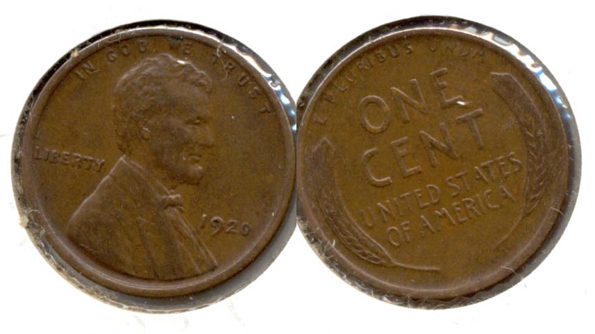 1920 Lincoln Cent AU-50 n