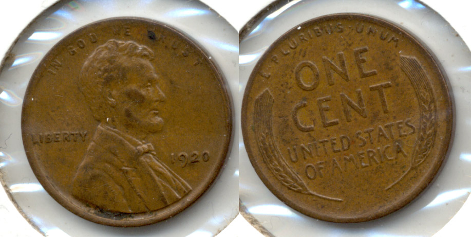 1920 Lincoln Cent AU-50 o