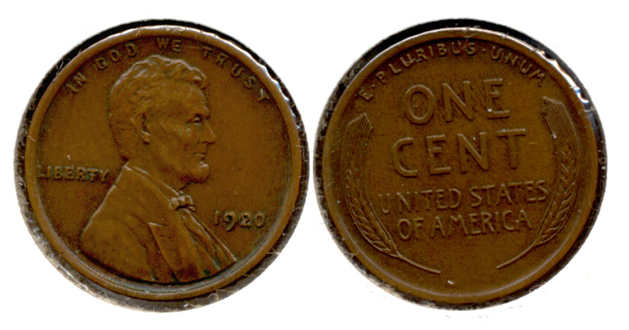 1920 Lincoln Cent AU-50 p