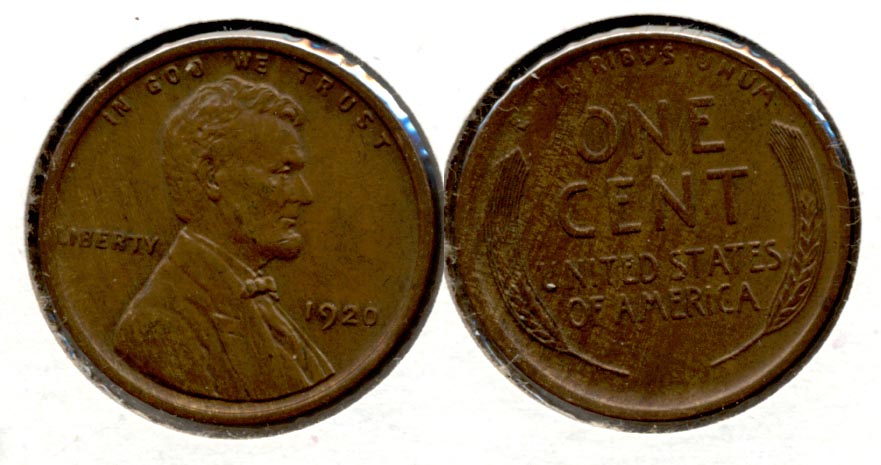 1920 Lincoln Cent AU-55 f