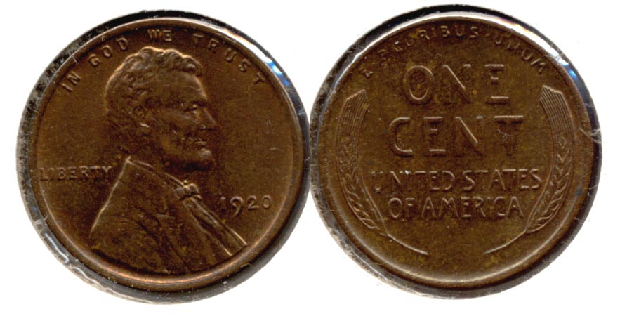 1920 Lincoln Cent MS-60 Brown d