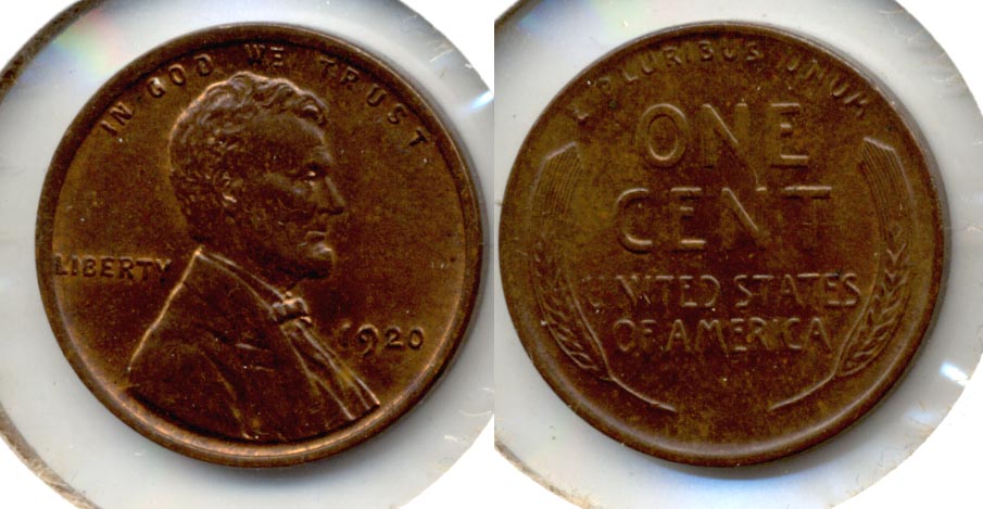 1920 Lincoln Cent MS-63 Brown d