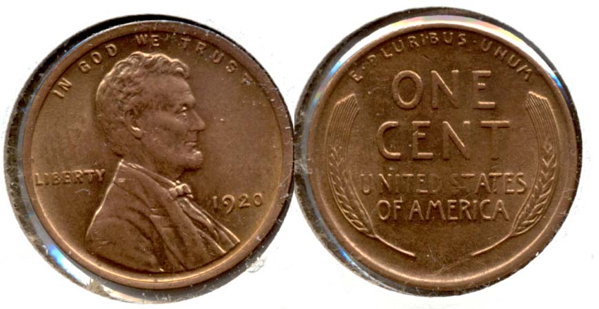 1920 Lincoln Cent MS-63 Red