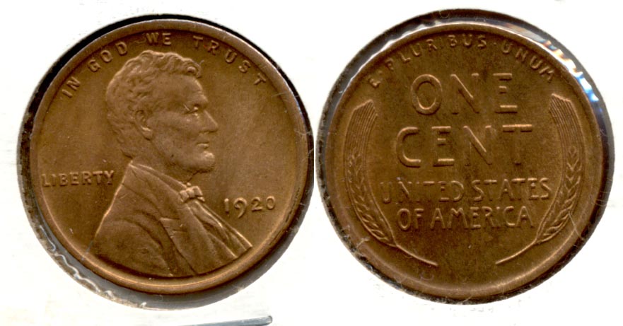1920 Lincoln Cent MS-64 Red Brown