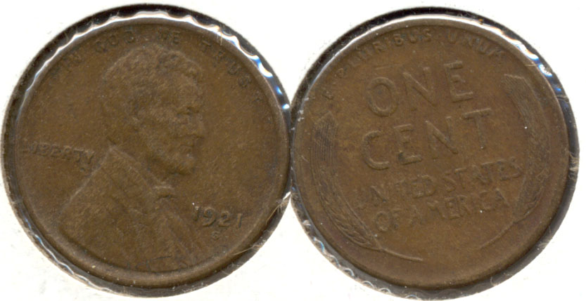 1921-S Lincoln Cent EF-40 g