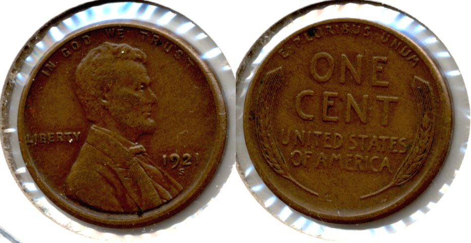 1921-S Lincoln Cent EF-40 n
