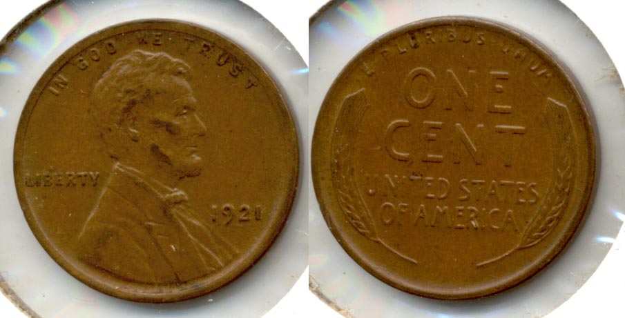 1921 Lincoln Cent AU-50 h