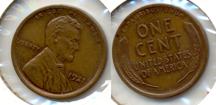 1921 Lincoln Cent MS-63 Brown b