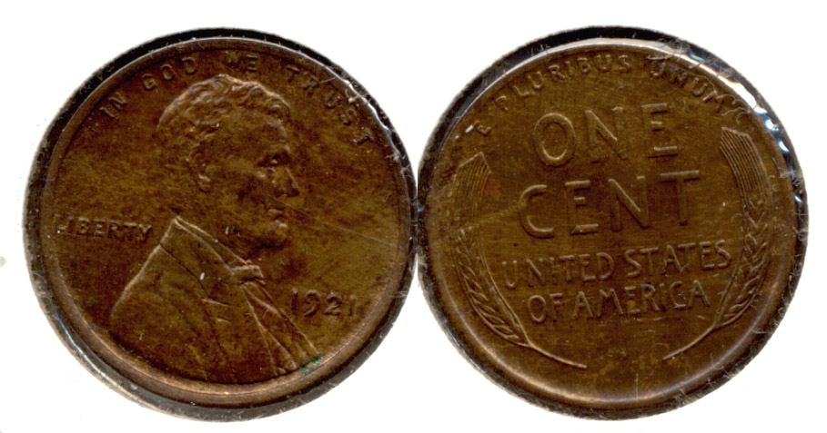 1921 Lincoln Cent MS-63 Brown c