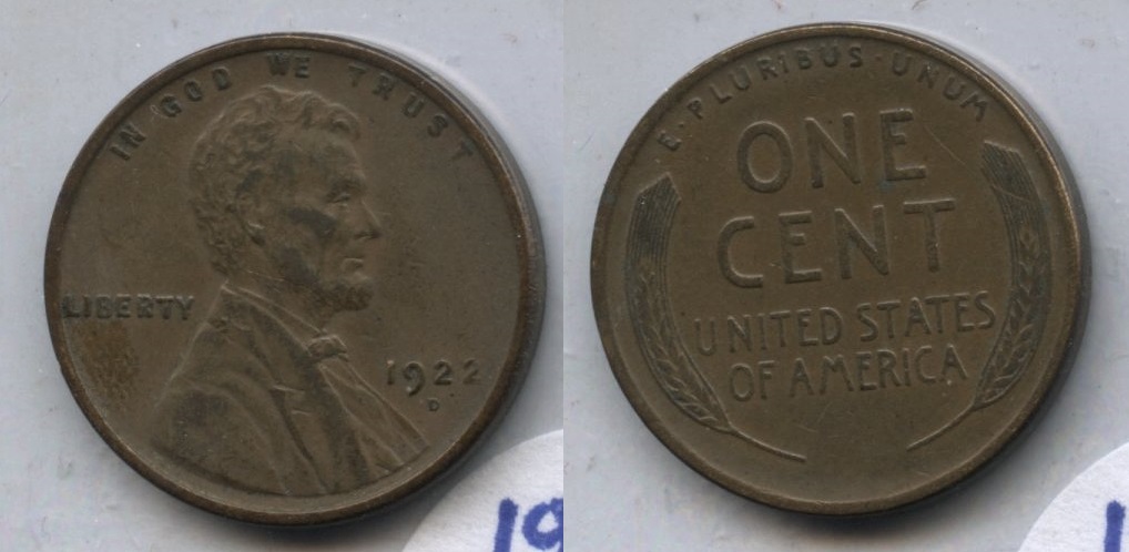 1922-D Lincoln Cent EF-40 #h