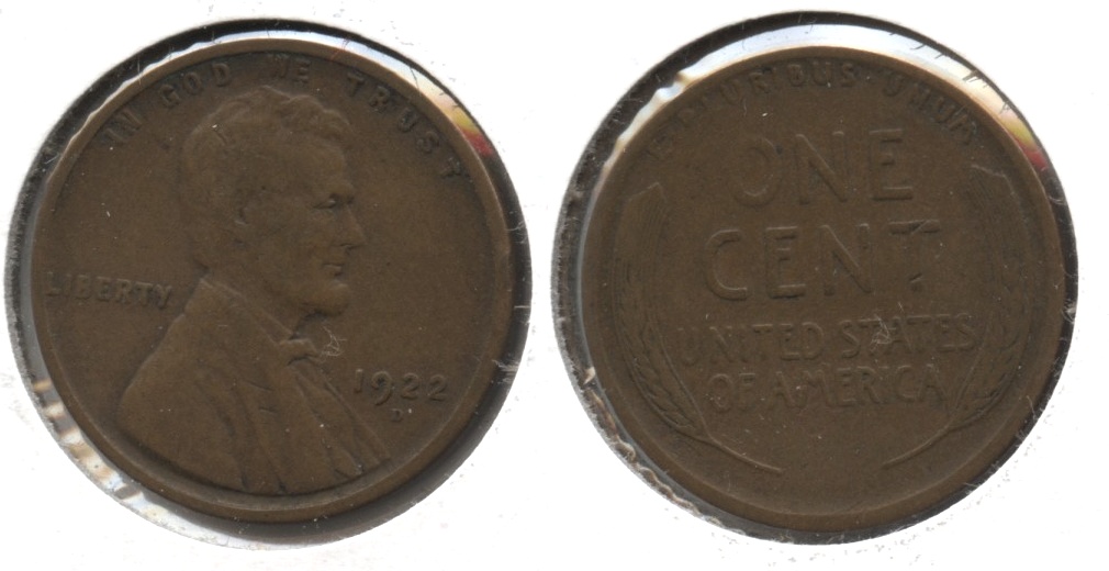 1922-D Lincoln Cent F-12 #d