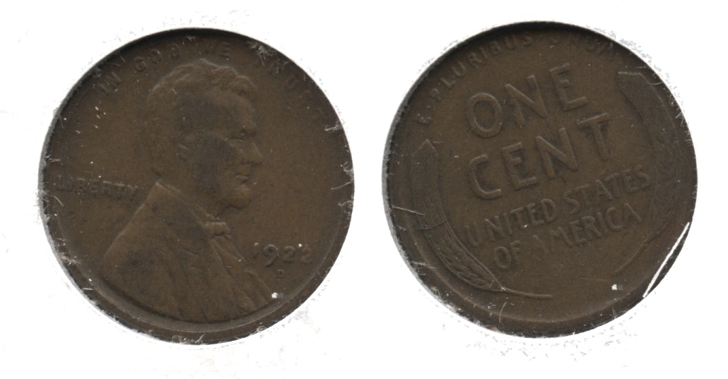 1922-D Lincoln Cent F-12 #f