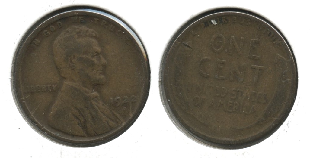 1922-D Lincoln Cent Good-4 #q Marks