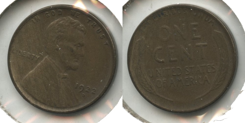 1922-D Lincoln Cent VF-20 #b