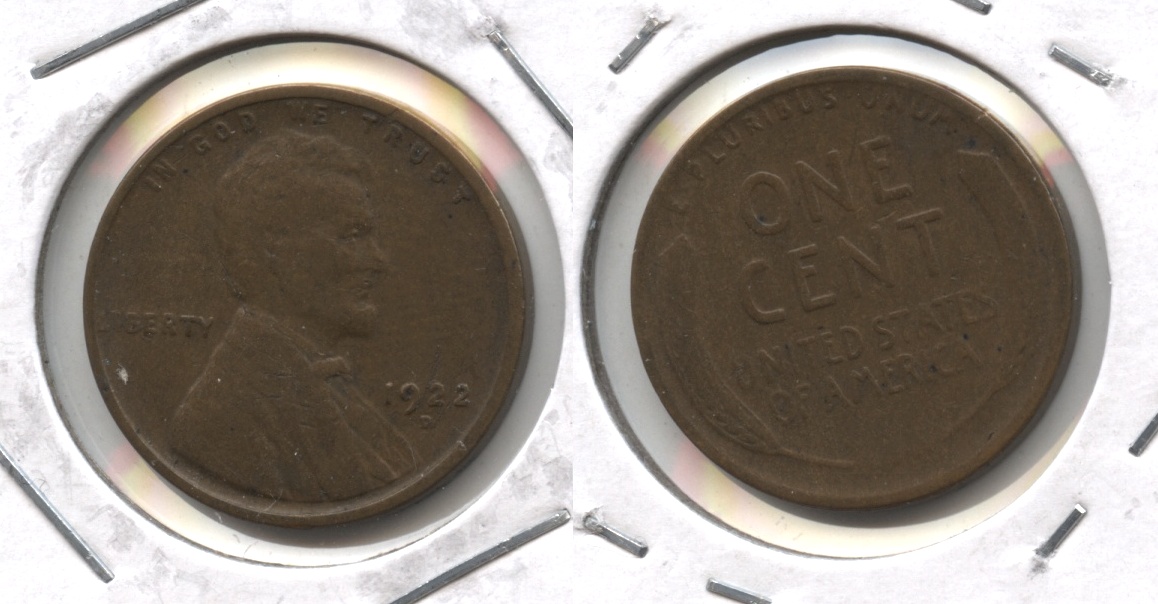 1922-D Lincoln Cent VG-8 #b