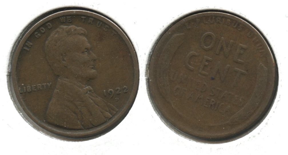 1922-D Lincoln Cent VG-8 #d