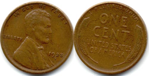 1923-S Lincoln Cent EF-40 a