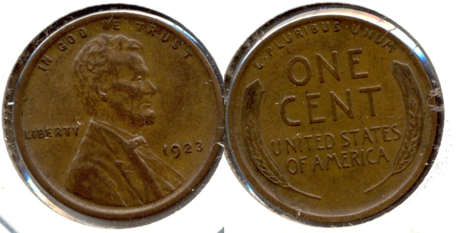 1923 Lincoln Cent AU-50 d