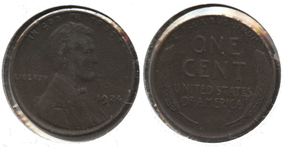 1924-D Lincoln Cent AU-50 #a Dark