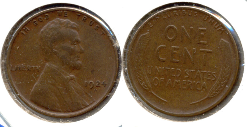 1924-D Lincoln Cent EF-40 d