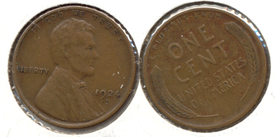 1924-D Lincoln Cent EF-40 g