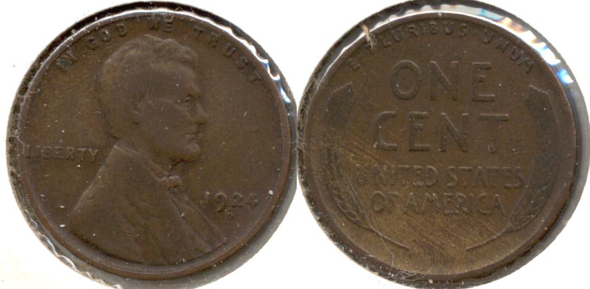 1924-D Lincoln Cent Fine-12 a