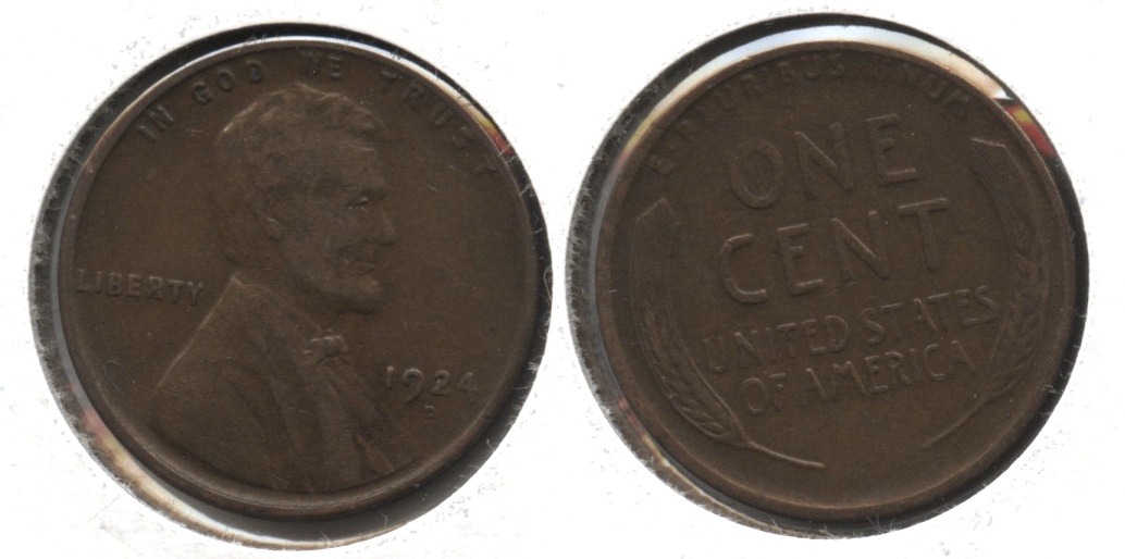 1924-D Lincoln Cent Fine-12 #f