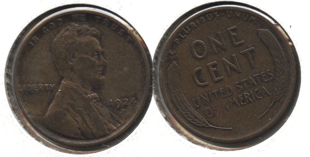 1924-D Lincoln Cent Fine-12 #h