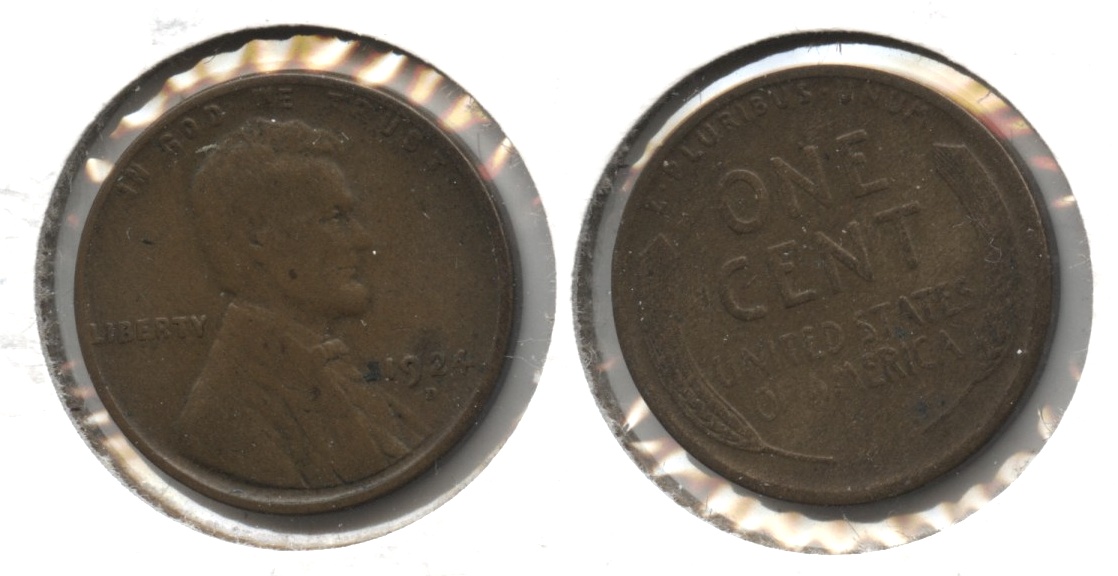 1924-D Lincoln Cent Fine-12 #m