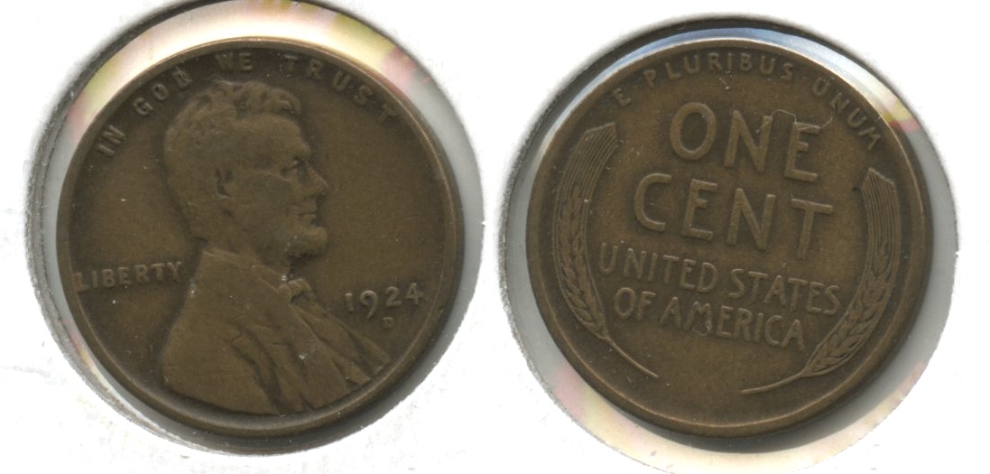 1924-D Lincoln Cent Fine-12 #s